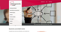 Desktop Screenshot of bildungswerke-verdi.de